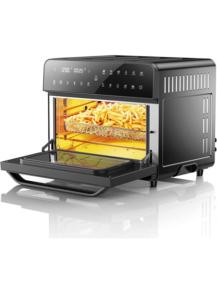 25L Convection Oven Countertop Convection Mini Oven 12 in 1 Multifunction Air Fryer Toaster Oven Digital Electric Oven Outdoor Oven Stainless Steel 1800W 4X Faster Cooking - XUJG0X1Q