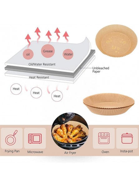 50PCS Non-Stick Disposable Air Fryer Liners Cooking Paper for Air Fryer Baking Paper for Air Fryer Oil-proof Water-proof Parchment for Baking Roasting Microwave - XMDF4T5M