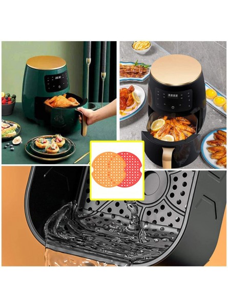 ENNRIXIN Reusable Air Fryer Liners,2 Pcs 8 inch 20.5cm Silicone Air Fryer Pad with Brush and Spatula,Non-Stick Heat Resistant Air Fryer Mat,Air Fryer Accessories for Small and Medium Air Fryer - LWAOHQB3