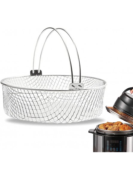 ornithologist Air Fryer Basket 304 Stainless Steel Air Fryer Replacement Basket Mesh Steamer Basket With Handle Compatible Air Fryers With An ID Greater Than 8.25 Inches 21x21x6cm - QYLV0U9R