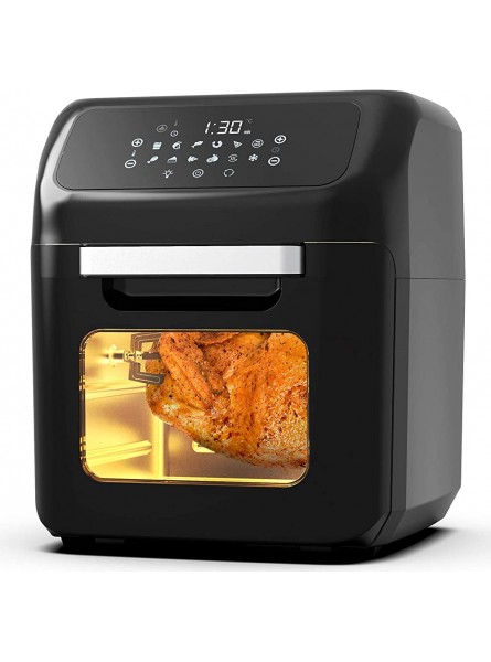 Pro Breeze 5-in-1 12L Air Fryer Oven 1800W with Rotisserie Dehydrator Digital Display Timer 12 Pre-Set Modes and Fully Adjustable Temperature Control for Healthy Oil Free & Low-Fat Cooking - VZMBVFP3