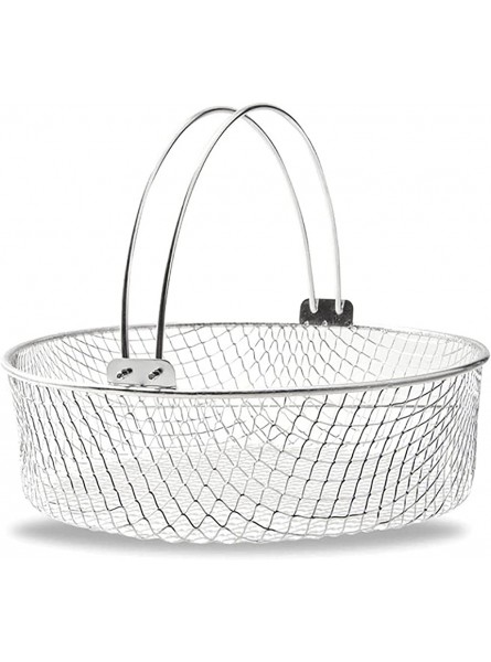 Shichangda Air Fryer Basket Steamer Basket 304 Stainless Steel Mesh Basket For Air Fryer Air Fry Crisper Basket Air Fryer Accessory 8 Inch Basket With Handle - PJBTHA8M