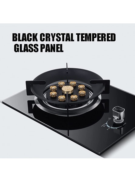 HJJ gas hob Gas Stove，Home Desktop Kitchen Accessories Cookware，Natural Propane Gas Black Explosion-proof Tempered Glass Panel，for Warming Cooking Boiling Frying Simmering [Energy Class A] - XRRB2M64