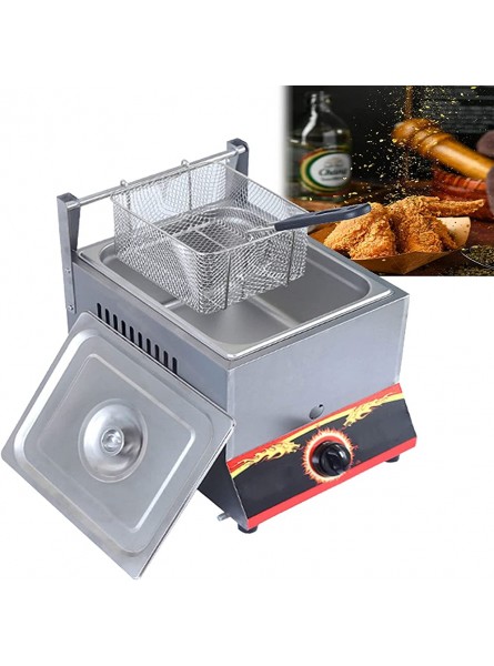 Large Capacity Gas Fryer Stainless Steel Fryer For Home And Commercial Adjustable Firepower With Baskets And Lids For Chips Donuts Fish Easy Clean Color : Natural Gas Size : 11L 1 - GPALJEGK