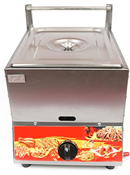 Stainless Steel Gas Fryer 11L Countertop Gas Fryer With Removable Baskets And Lid Adjustable Firepower Ergonomic Cool Touch Handle For Home And Commercial Natural Gas - XBOB5IK9