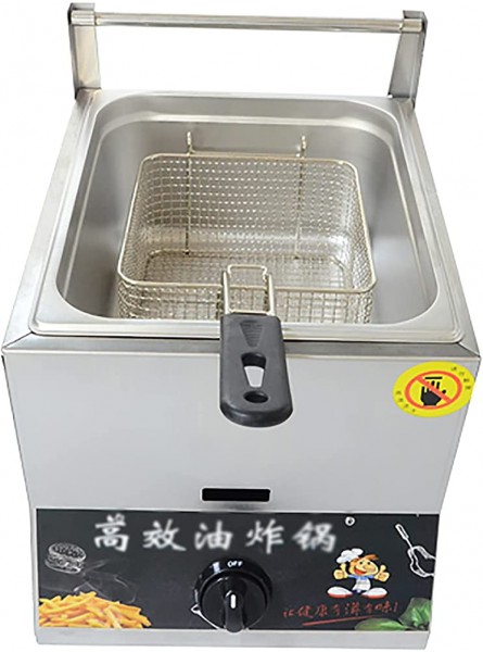 XUETAO 6L 12L Single Pot LPG Gas Fryer Stainless Steel Countertop Deep Fryer with Basket Outdoor Cooker for French Fries Home Kitchen Restaurant - JUTGAU7E