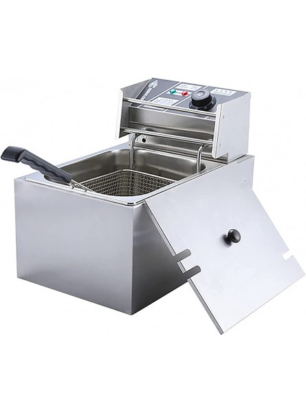 XUETAO 8L Deep Fat Fryer Stainless Steel Deep Fryer and Basket Removable Non-Stick Oil Tank Easy Clean and Adjustable Temperature Control Non-Slip Feet 3000W - TJEXN2DN