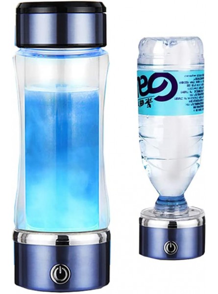 CCFCF Portable Hydrogen Cup Alkaline Energy Cup Hydrogenated Water Bottle 3-Min Healthy Water Maker and Purifier Rechargable Ionized Water Generator 420 ML - ORJFN316
