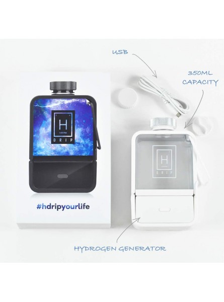 Hydrogen Alkaline Water Bottle Machine Maker Hydrogen Water Reusable Generator with SPE PEM Technology antioxidant no Ozone or Chlorine White - IYHC79ID