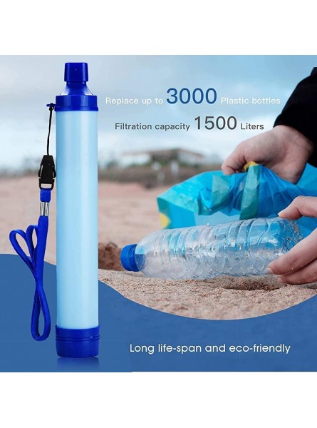 SKYWPOJU Personal Water Filter Straw Portable Water Purifier Set Outdoor Water Filtration Straw Emergency Survival Gear for Drinking Hiking Camping Travel Hunting Fishing Size : 2pack - FDYUPYDJ