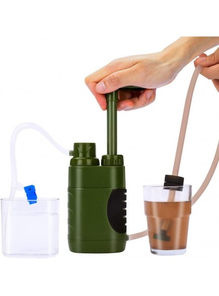Water Purifier 0.01 Micron Hand Pump Water Filter Portable Outdoor Water Purifier Pump Portable Emergency Manual Drinking Water Filter Emergency Survival Gear for Camping Hiking Backpacking - DUPYBDM6