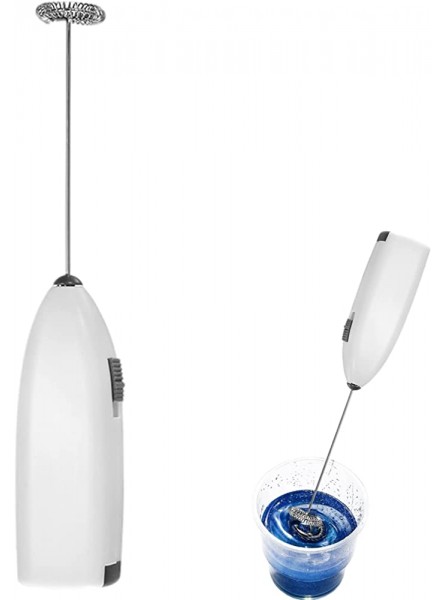 Mini Hand Blender Electric Epoxy Resin Purée Stick Stainless Steel Electric Milk Frother with Double Whisk Electric Hand Mixer Stick for Eggs Chocolate Epoxy Resin White - JWPGJT63