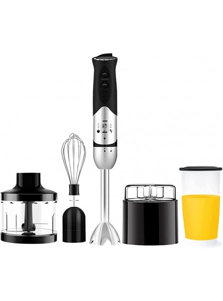 zinhsq Immersion Hand Blender 6-in-1 2-Speed Stick Blender with 500ml Food Grinder BPA-Free 600ml Container,Milk Frother,Egg Whisk,Puree Infant Food Smoothies Sauces and Soups - VUHE9D4M