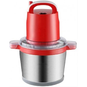 Electric Meat Grinder-Kitchen Mini Food Chopper Electric Food Processor Vegetable Fruit Cutter Onion Slicer Dicer Robust Stainless Steel Bowl Color : Silver YCLIN Color : Red - TOOFG828