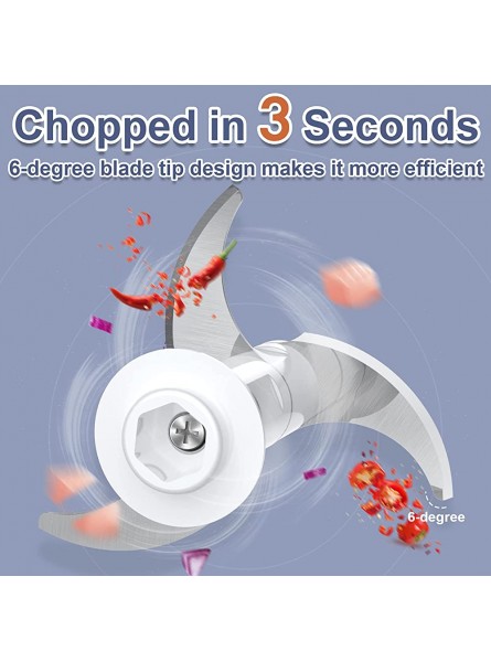 Electric Mini Vegetable Chopper Mini angel 200ml Portable Garlic Rechargeable Chopper with 3 Sharp Blades Grinder Chopped in 3S Cordless for Onions,Fruits,Nuts,Meat,Baby Food White - TAQJNKS6