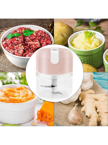favourall Electric Mini Garlic Chopper Mini Chopper Food Processor Multifunctional Garlic Stirrer For Chop Onion Ginger Vegetable Pepper Spice Meat Baby Food Easy Cleaning - JZMPHFK9