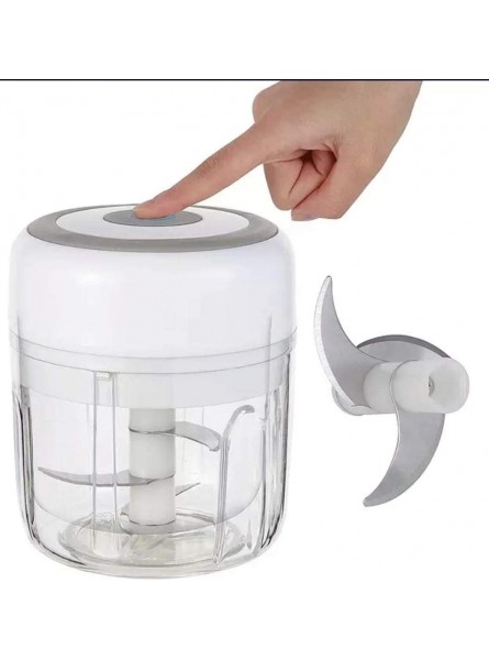Mini Food Chopper Onion Chopper Small Food Processor for Garlic Vegetables Salad and Herbs. Baby Food Blender Wireless Portable Electric Vegetable Grinder 250mls White - ZHXDM5KK