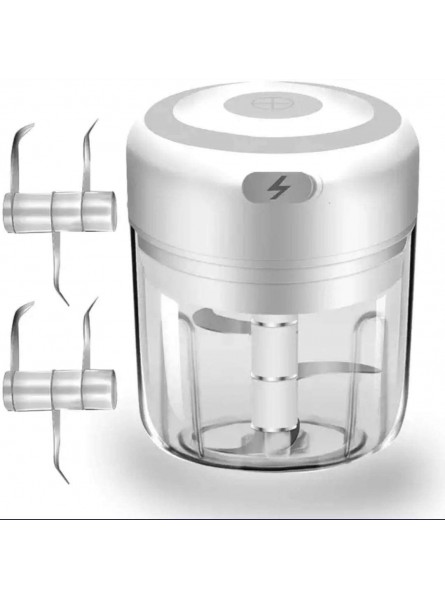 Mini Food Chopper Onion Chopper Small Food Processor for Garlic Vegetables Salad and Herbs. Baby Food Blender Wireless Portable Electric Vegetable Grinder 250mls White - ZHXDM5KK