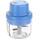 Pressed Garlic Chopper Electric Mini Food Stainless Steel Usb Processor Mincer with 3stainless Blade Waterproof Charging Easy Clean blue 150ML - HRAF8JRI