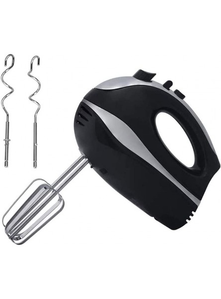 NMNMNM Compact Electric Hand Mixer + Whisk Attachment for Whipping Mixing Cookies Cakes Dough Batters Meringues & More 5 Speed 250-Watt Color : Black Black - MAMUJ6R1