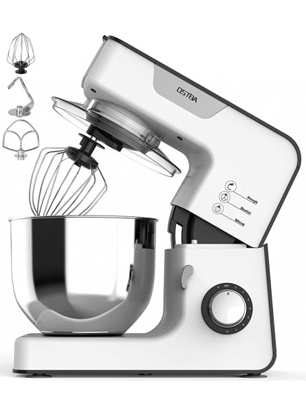 OSTBA Stand Mixer 8 Speed Tilt-Head Food Mixer 1000W Electric Kitchen Mixer 5.2L 304 Stainless Steel Mixing Bowl with Dough Hook Whisk and Beater - CFFLM0MA