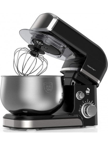 Stand Mixer 1000W Electric Kitchen Mixer Food Mixer 6-Speed Tilt-Head Dough Mixer with 3.7-QT Stainless Steel Bowl Mixing Beater Whisk Dough Hook - YMVOBJSB