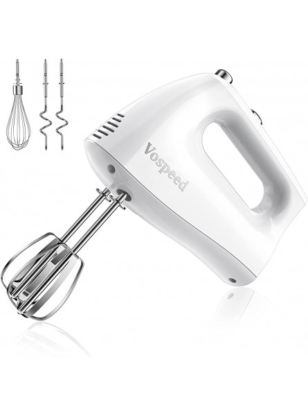 Vospeed Hand Mixer Electric Whisk 300W Electric Food Mixers for Baking Cakes Mixing 5-Speed Handheld Mixer with 4 Stainless Steel Accessories for Home Kitchen - MVGKJA51