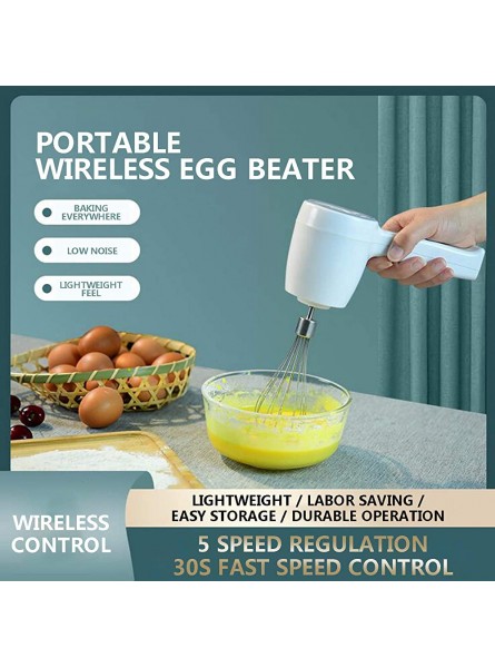 Whisk Electric Wireless Rechargeable Baking Tool Hand-held Mixer Automatic Kitchen，Dining & Bar Digital Hand Mixer Metal Shaker Cup White One Size - QROKD53U