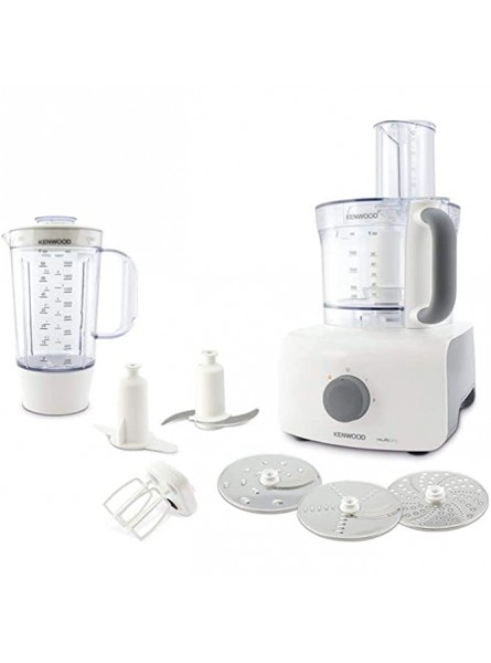 Kenwood FDP641WH 3Litre Bowl 1.5Litre Blender 1000 Watt Multipro Food Processor With 7 Processing Tools inc Dough Hook Whisk Knife Blade  Reversible Slicing and Grating Discs, - ANDHSTF8