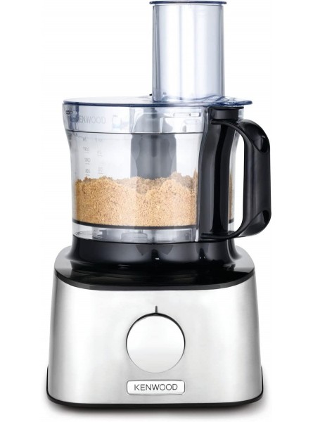 Kenwood Multipro Compact Food Processor 1.2 Litre Bowl 1.2 Litre Thermo-resist Glass Blender 800 W FDM302SS Silver & Hand Mixer Electric Whisk with 2 Stainless Steel Beaters 120 W HM220 White - UDQPEI85