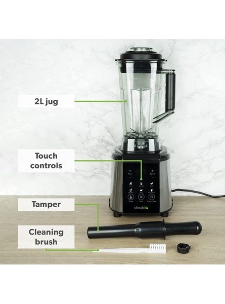 electriQ 1250W Multi Functional Blender Smoothie and Soup Maker with Digital Controls Black - UCHN53IS