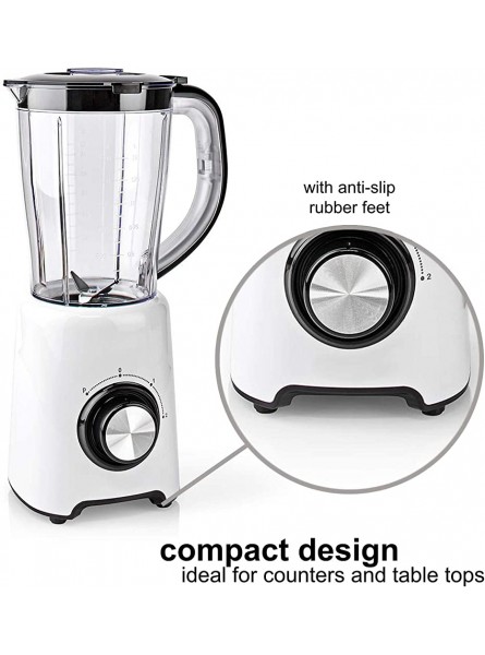 Ex-Pro Table Top Blender 800W with 1.5L Plastic Jug 2 Speed Settings and Pulse Function Ideal for Fruit Juice Vegetables Soup Smoothies Protein Shakes and more White - PSLRGTPO