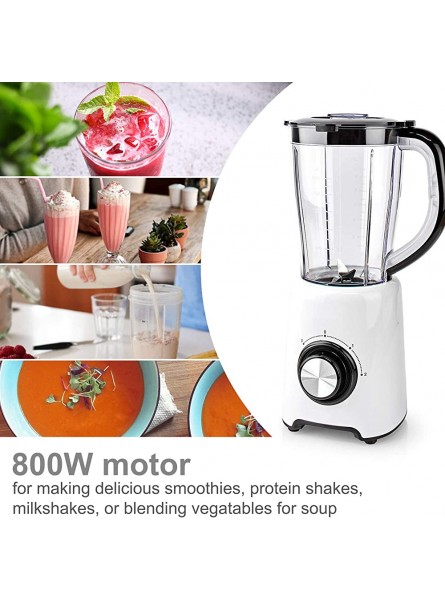 Ex-Pro Table Top Blender 800W with 1.5L Plastic Jug 2 Speed Settings and Pulse Function Ideal for Fruit Juice Vegetables Soup Smoothies Protein Shakes and more White - PSLRGTPO
