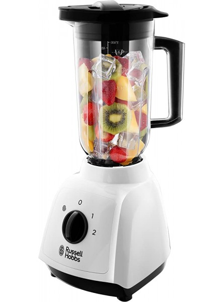 Russell Hobbs 24610 Plastic Jug Blender 1.5 Litre Capacity and Two Speed Settings 400 W White - AMLHS9A3