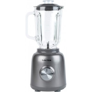 Salter EK4383GUNMETAL Cosmos Glass Jug Blender 800 W 1.5 L Two Speed Settings Pulse Function Detachable Design Stainless Steel Perfect For Healthy Smoothies & Instant Fruit Juices - RWCUDYKA