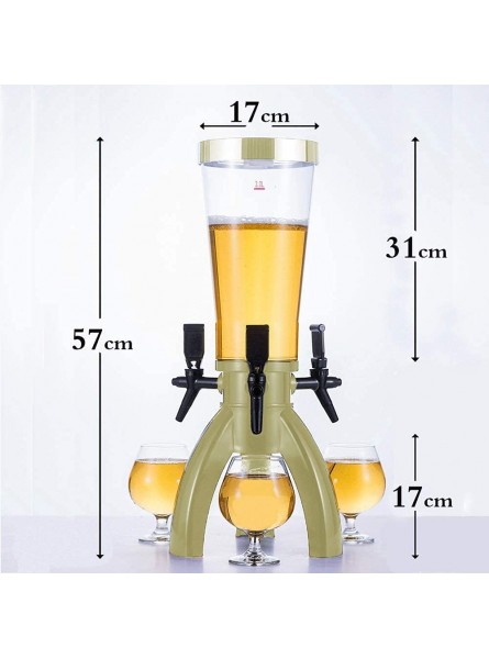 Home Beer Pump,Beer Keg Beer Dispenser with Cooler Party Tower Beer Dispenser Kit With 3 Taps Party Beverage Dispenser Bar Club Party Accessory Color : Black Size : 17x57cm Gold 17x57cm - QYZX1KYU