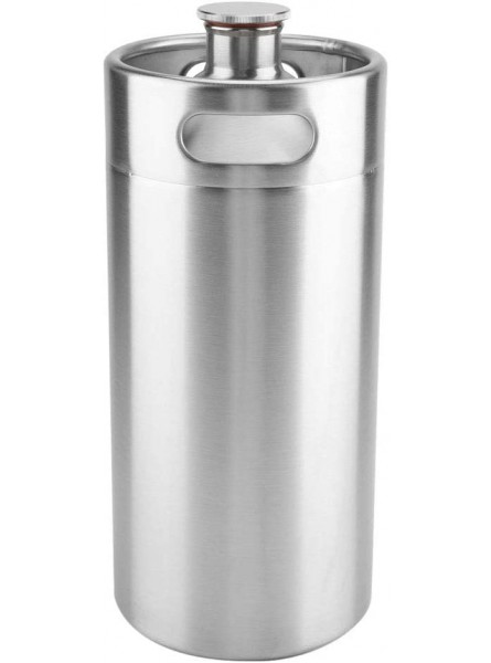 Longzhou Mini beer barrel,Mini Stainless Steel Beer Barrel with Spiral Cover Lid Practical Home Hotel Supplies3.6L - MHJT5SHH