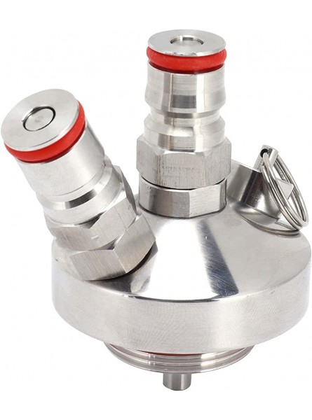 Mini Keg Beer Dispenser Kit Stainless Steel Beer Growler Spear Tap Dispenser Standard Thread Double Quick Connection Design Beer Brewing Spear Quick Fitting Connector for 2L 3.6L 5L Wine Barrel - HIOTS622
