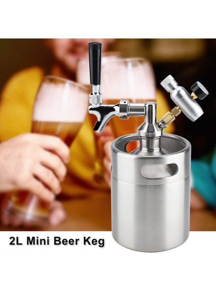 Mini Size 304 Stainless Steel Beer Keg 2L Stainless Steel Beer Keg 2 L Beer Keg Dispenser Beer Home for Party - BJFYOXSM