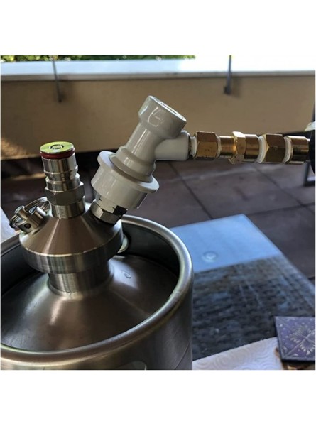 SHENQING Ball Lock Mini Keg Tap Dispenser Fit For Mini Beer Keg Stainless Steel Dispenser Growler Homebrew Spear 3.6L 5L 10L Beer Tool beer brewing Color : Silver red - SDBD565J