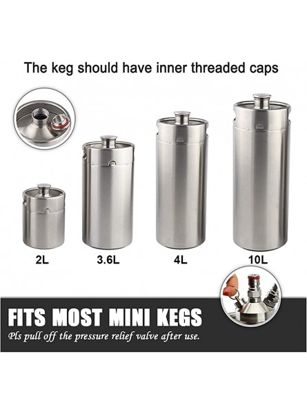 ZHIQIANG Beer Brewing Ingredients Beer Spear Mini Keg Dispenser Stainless Steel Mini Growler Tap Dispenser Quick Fitting Connector Fit For Craft Beer Growler Picnic Hops Color : Mini keg spear - PKKNKJQM