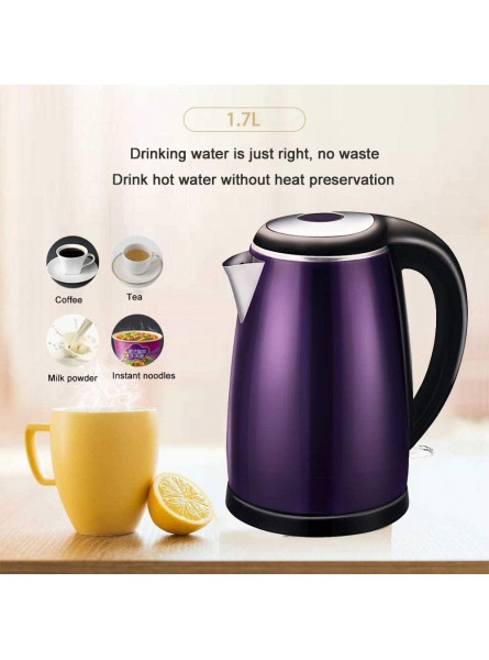 Electric Kettle 1.7L Double Wall 100% Stainless Steel Bpa-free Cool Touch Tea Kettle Auto Shut-off & Boil-dry Protection Keep Warm 1800w Fast Boiling,purple - XMXKS8KX