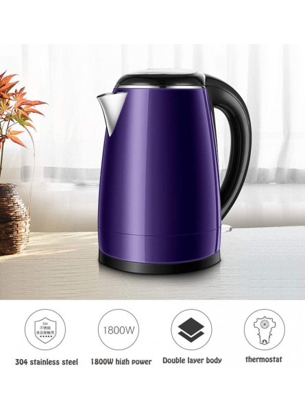 Electric Kettle 1.7L Double Wall 100% Stainless Steel Bpa-free Cool Touch Tea Kettle Auto Shut-off & Boil-dry Protection Keep Warm 1800w Fast Boiling,purple - XMXKS8KX