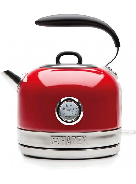 Haden Jersey Cordless Kettle Electric Fast Boil Kettle with Temperature Gauge 2520-3000W 1.5L Red - KCMSH490