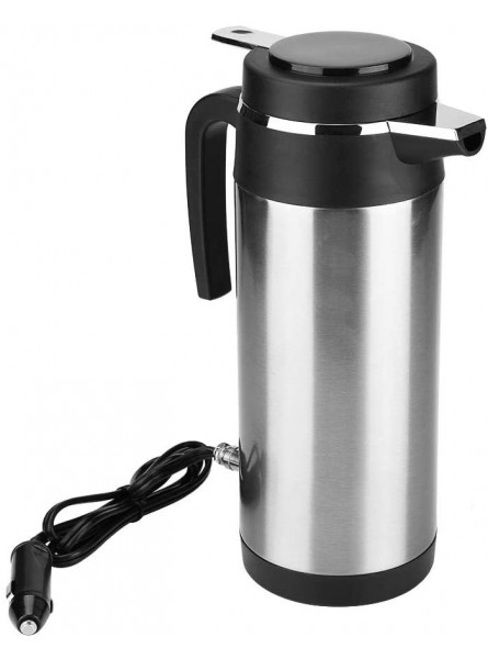 Keenso Electric Kettle 1200ML Stainless Steel Auto Kettle Portable Electric Car Kettle with Cigarette Lighter Charger for Tea Coffee Milk Hot Water 24V - KYTTH23Q