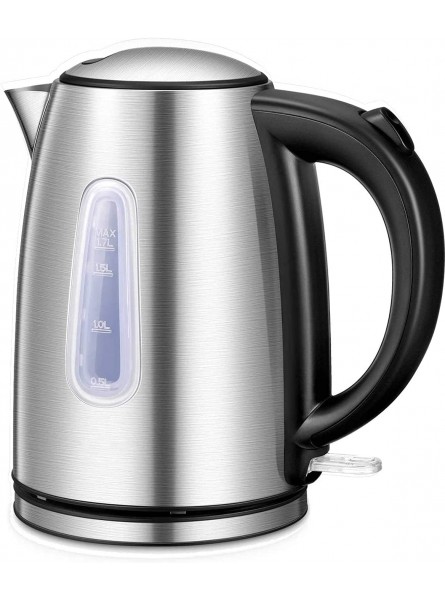 Kettle 3000W Quick Boil Electric Kettle 1.7 Liter Stainless Steel Cordless Kettle Auto Shut-Off & Boil-Dry Protection BPA-Free Boiler for Hot Water Tea & Coffee Maker - HKNRU9H1