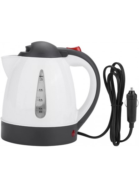 Portable 1000ml 24V Travel Car Truck Electric Kettle Water Heater Fast Boiling with Cigarette Lighter Socket for Tea Coffee Drinking - VZOZKKY6