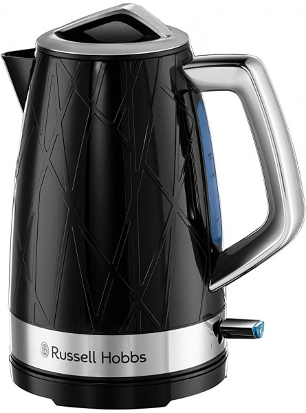 Russell Hobbs 28081 Structure Electric Kettle Contemporary Design Cordless Kettle with Fast Boil and Boil Dry Protection 1.7 Litre 3000 W Black - VGJE2RAD