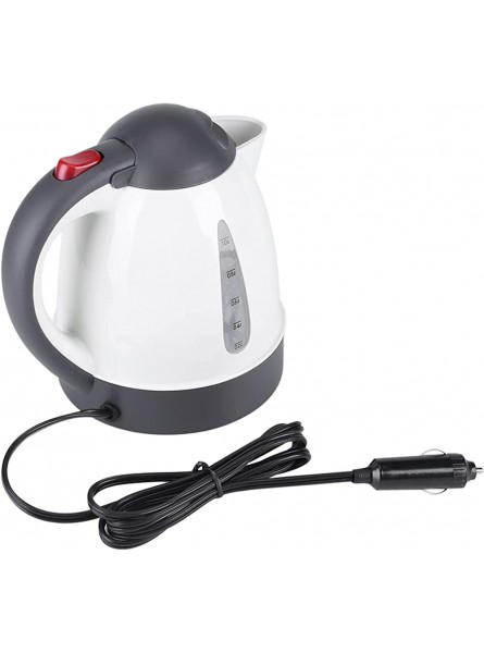 TOPINCN Travel Electric Kettle 1L Portable In-Car Truck Kettle Electric Water Heater Bottle for Hot Water Tea Coffee Auto Shut Off DC12V 250W White - DLFWR1IS