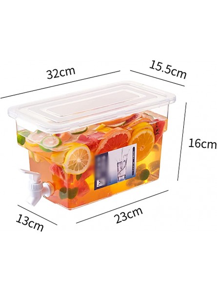 5L Transparent Cold Kettle With Faucet Waterproof High Temperature Resistant PP Material Large Capacity Lemonade Fruit Teapot For Cold Beverages Ice Water For Parties Picnic BBQ Color : A - CKXFHMH7